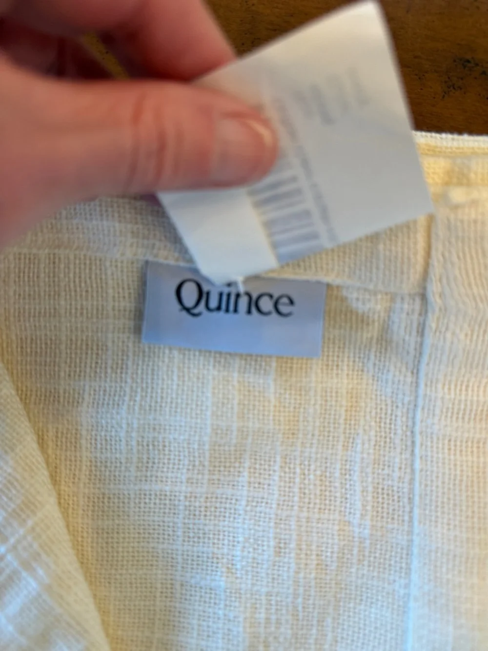 PAIR - NWOT Quince Cotton Sheer Curtain Panels - 48x96 - Ivory (12)